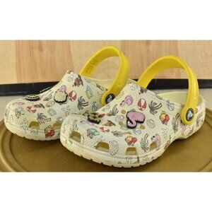 Crocs Classic Spring Break Girls Size J1 Slip On Clogs Beach Palm Tree Youth